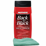 Mothers Black-To-Black Trim & Plastic Restorer (12 oz) & Microfiber Cloth Kit