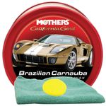 Mothers California Gold Brazilian Carnauba Cleaner Wax (12 oz.), Microfiber Cloth & Foam Pad Kit