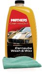 Mothers California Gold® Carnauba Wash & Wax (64 oz), Microfiber Cloth Kit
