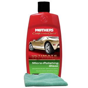 Mothers California Gold Micro-Polishing Glaze (16 oz) & Microfiber Cloth Kit