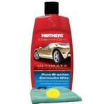 Mothers California Gold Pure Brazilian Carnauba Wax (16 oz.), Microfiber Cloth & Foam Pad Kit