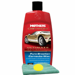 Mothers California Gold® Pure Brazilian Carnauba Wax (16 oz.), Microfiber Cloth & Foam Pad Kit