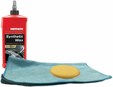 Mothers California Gold Synthetic Liquid Wax (16 oz), Microfiber Cloth & Foam Pad Kit