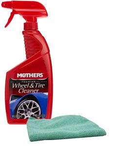 Mothers Foaming Wheel & Tire Cleaner & Microfiber Cloth Kit