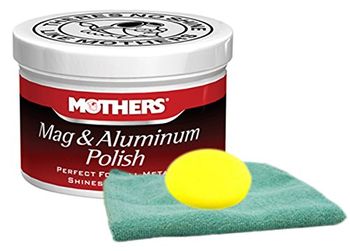 Mothers Mag & Aluminum Polish & Microfiber Cloth & Foam Pad Kit