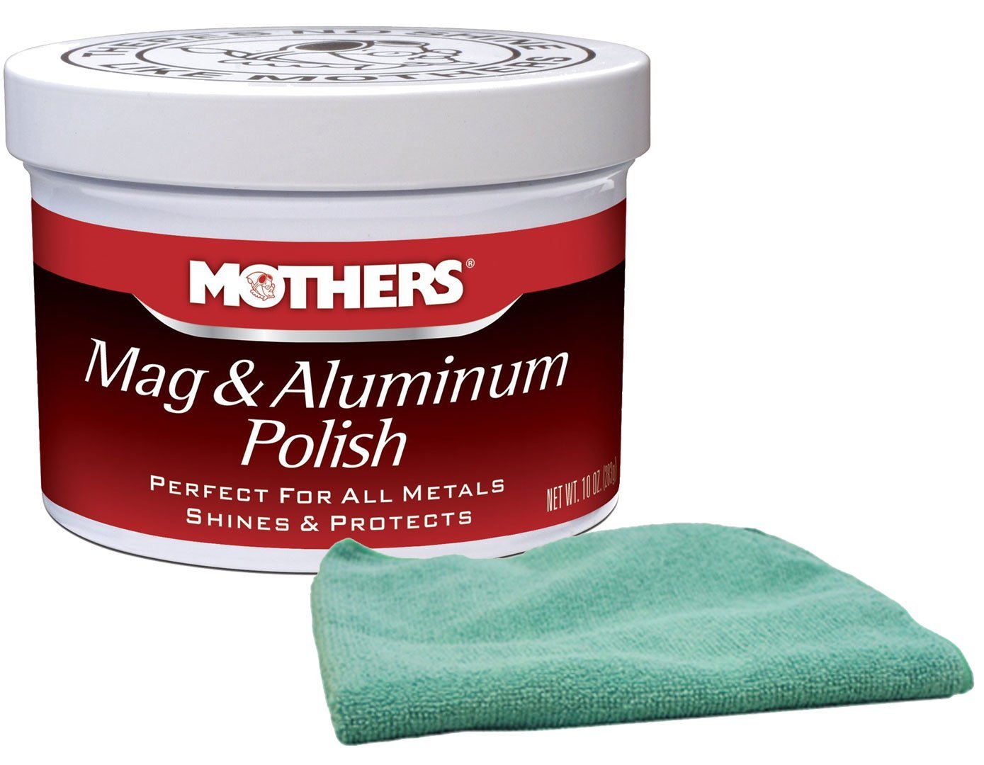 Mothers Mag & Aluminum Polish & Microfiber Cloth & Foam Pad Kit