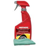 Mothers Polished Aluminum Wheel Cleaner (24 oz.), Microfiber Cloth Kit