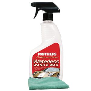 Mothers Waterless Car Wash & Wax (24 oz), Microfiber Cloth Kit