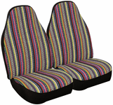 Multi-Color Praire Strip Seat Covers (Pair)