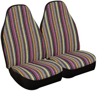 Multi-Color Praire Strip Seat Covers (Pair)