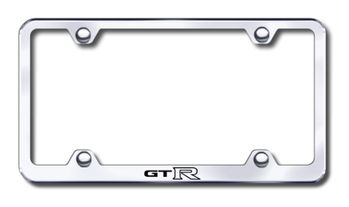 Nissan GT-R Laser Etched Stainless Steel Wide License Plate Frame
