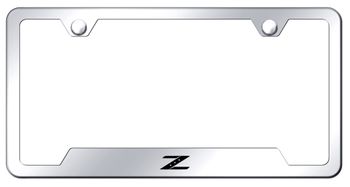 Nissan Z Laser Etched Stainless Steel Cut-Out License Plate Frame