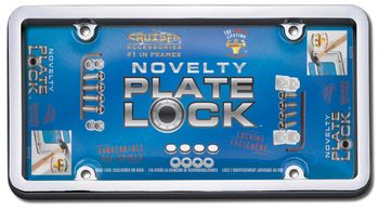 Novelty Plate Lock Chrome/Clear Tuf-Shield & License Plate Frame