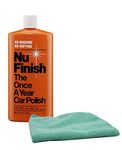 Nu Finish Once-A-Year Car Polish (16 oz) & Microfiber Cloth Kit