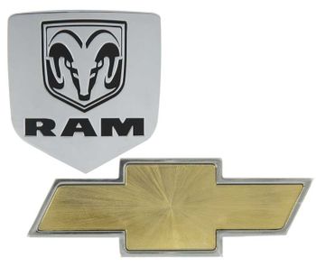 Chevy/Dodge Logo Chrome Hitch Cover