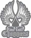Orange County Choppers Winged Spade  6" x 8" Vinyl Decal