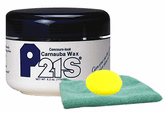 P21S Concours-Look Carnauba Paste Wax, Microfiber Cloth & Foam Pad Kit