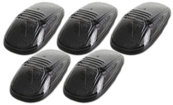 Pacer Dodge Style Smoke Five Cab Roof Running Lights Kit (1999-2002)