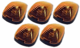 Pacer Ford Style Amber Five Cab Roof Running Lights Kit (1999-2008)