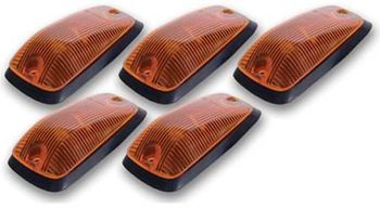 Pacer GM Style Amber Five Cab Roof Running Lights Kit (1988-2002)
