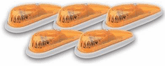 Pacer Teardrop Style Amber Five Cab Roof Running Lights Kit