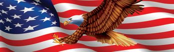 Patriot American Flag Rear Window Decal
