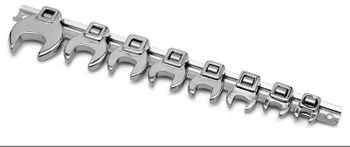 Performance Tool 10 Piece Open End Crowfoot Wrench Set 