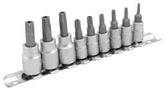 Performance Tool 9 Piece Steel Tamper Proof Star Socket Set