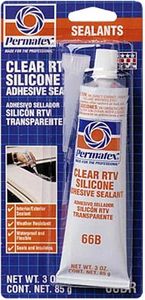 Permatex Clear Silicone Adhesive Sealant (3 oz.)