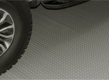 Pewter Diamond Deck Textured Rollout Flooring Car Mat