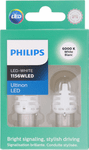 Philips 1156W Ultinon LED White Miniature Bulbs (Pair)