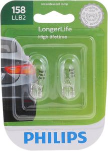 Philips 158 LongerLife Miniature Bulbs (Pair)
