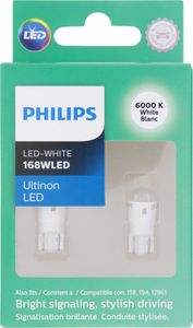Philips 168W Ultinon LED White Miniature Bulbs (Pair)