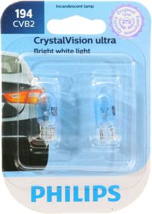 Philips 194 Crystal Vision Miniature Bulbs (Pair)