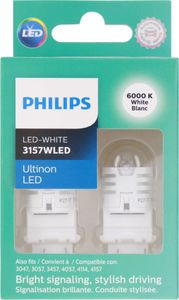 Philips 3157W Ultinon LED White Miniature Bulbs (Pair)