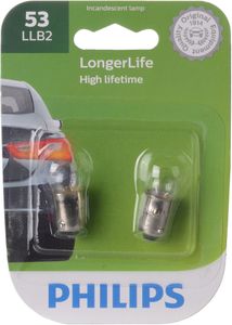 Philips 53 LongerLife Miniature Bulbs (Pair)