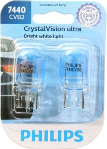 Philips 7440 Crystal Vision Miniature Bulbs (Pair)