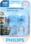 Philips 7440 Crystal Vision Miniature Bulbs (Pair)