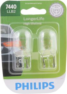 Philips 7440 LongerLife Miniature Bulbs (Pair)