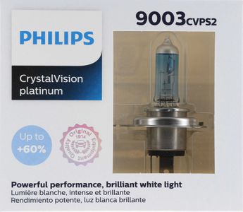 Philips 9003 Crystal Vision Platinum Headlight Bulbs (Pair)