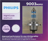 Philips 9003 NightGuide Platinum Headlight Bulbs (Pair)