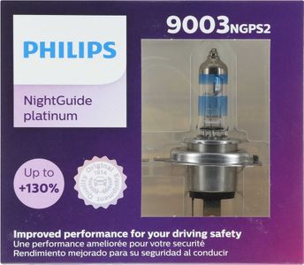 Philips 9003 NightGuide Platinum Headlight Bulbs (Pair)