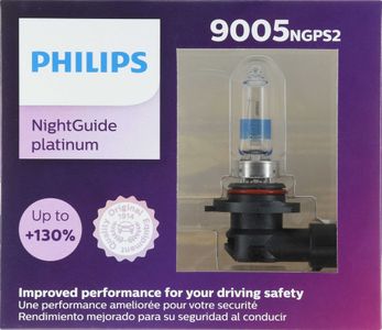 Philips 9005 NightGuide Platinum Headlight Bulbs (Pair)