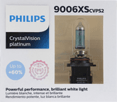 Philips 9006XS Crystal Vision Platinum Headlight Bulbs (Pair)