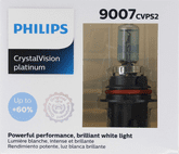 Philips 9007 Crystal Vision Platinum Headlight Bulbs (Pair)