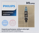 Philips H1 Crystal Vision Platinum Headlight Bulbs (Pair)