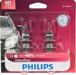 Philips H1 VisionPlus Headlight Bulbs (Pair)