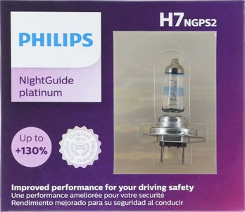 Philips H7 NightGuide Platinum Headlight Bulbs (Pair)