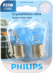 Philips P21W Crystal Vision Miniature Bulbs (Pair)