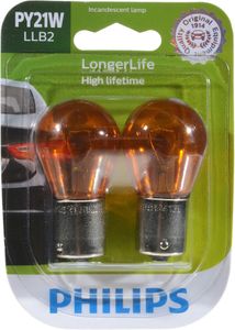Philips PY21W LongerLife Miniature Bulbs (Pair)
